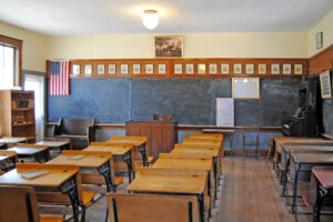 Old Meridian School at the Cowtown Museum in Wichita, Kansas by Kathy Alexander.