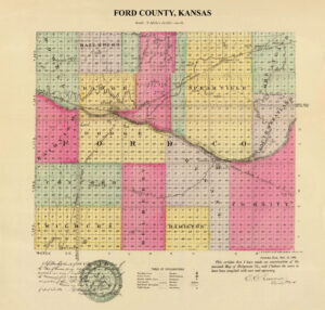 Ford County Map by L.H. Everts & Co., 1887.