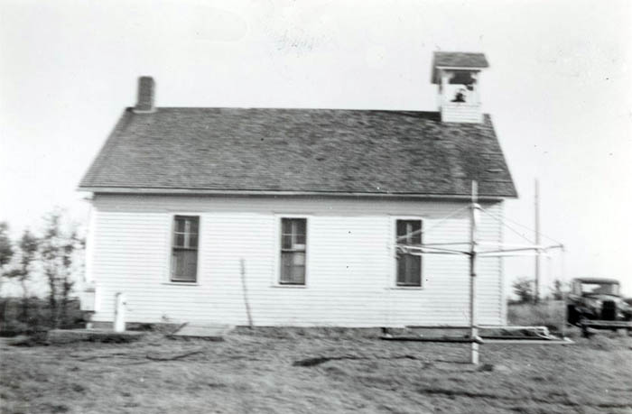 Harvey School in Dickinson County, Kansas about 1940.