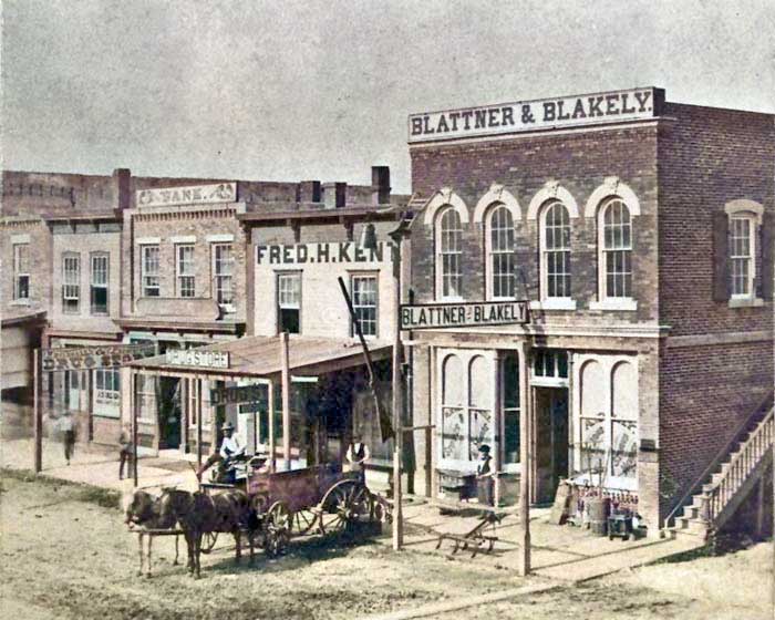 Junction City, Kansas, 1874. Colorized