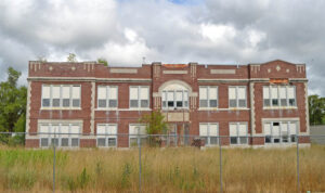 Old Parker High School in Parker, Kansas by Kathy Alexander.
