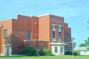 Plevna Gym/Auditorium in Reno County, Kansas by Kathy Alexander.