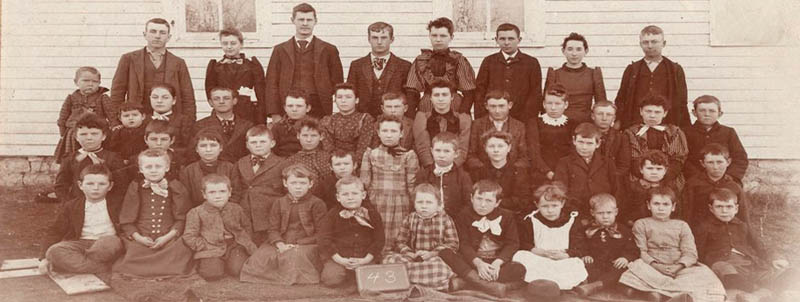 District 43 School in Franklin County, Kansas, 1893.