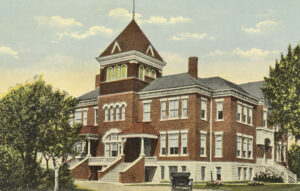 Sharp Hall at McPherson College, Kansas about 1915.