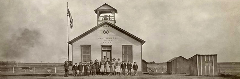 First Bohemian School in Wilson, Kansas, about 1916.