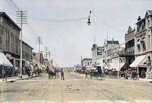 Winfield, Kansas, in the 1890s. Colorized
