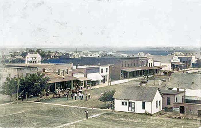 Claflin, Kansas 1912, colorized