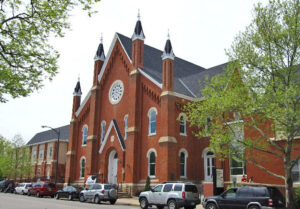 Plymouth Congregational Church in Lawrence, Kansas.