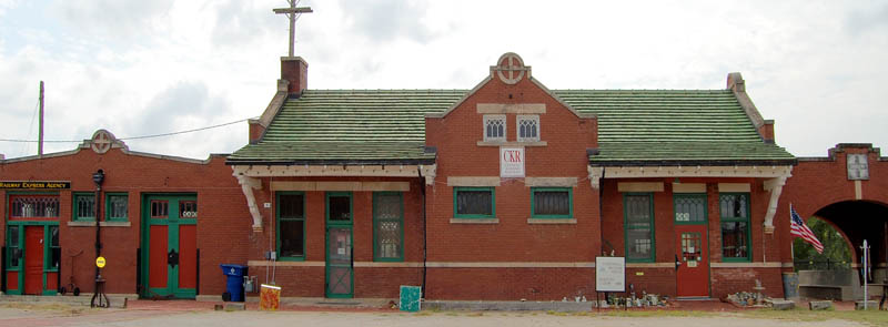 Old Atchison, Topeka, & Santa Fe Railroad Depot in Kingman, Kansas by Kathy Alexander.