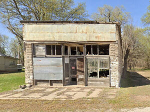 Old grocery store in Dury, Kansas, courtesy Google Maps.