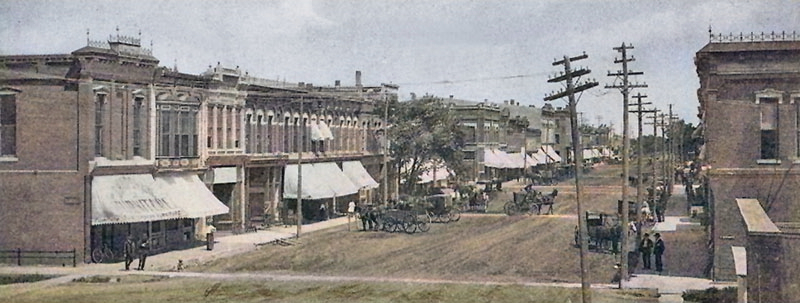 McPherson, Kansas Main Street, 1908.