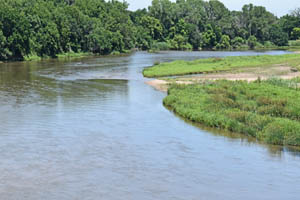 Arkansas River in Oxford, Kansas by Kathy Alexander.
