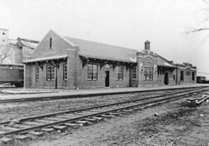 Atchison, Topeka & Santa Fe Railroad Depot in Anthony, Kansas.