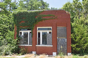 The old bank building still stands in Corbin, Kansas by Kathy Alexander.