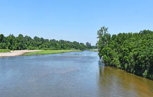 Arkansas River at Geuda Springs, Kansas by Kathy Alexander.