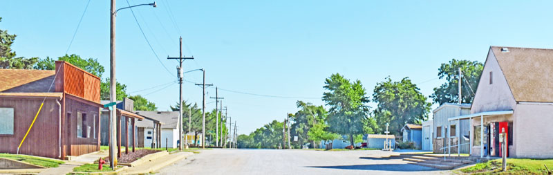 Mayfield, Kansas Main Street by Kathy Alexander.