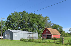 Barns in Milton, Kansas by Kathy Alexander.