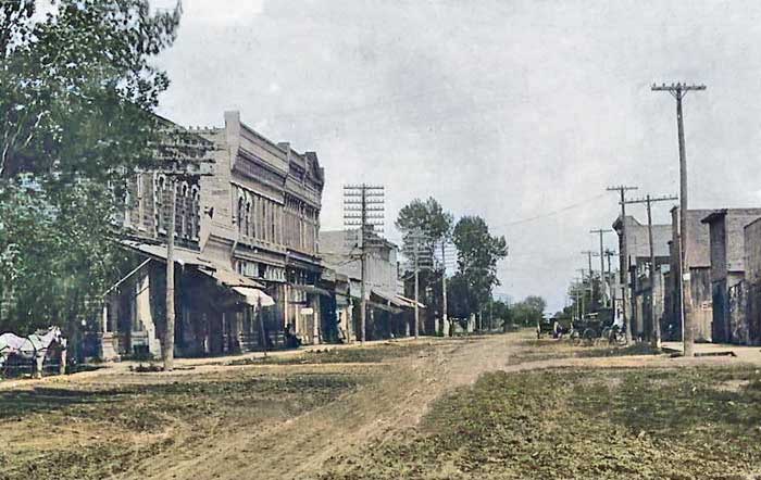 Glasco, Kansas Main Street, 1910.