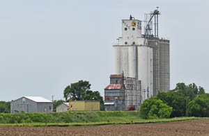 Grain Elevators in Dillon, Kansas by Kathy Alexander.