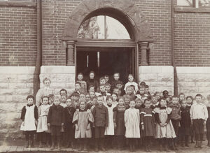 Students at Potwin School in Topeka, Kansas, about 1895.