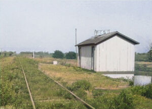 ATS&F Depot in Rest, KS.  by H. Killam, 1955.