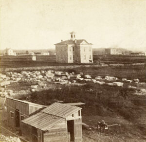 Lincoln College in Topeka, Kansas by Alexander Gardner, 1867.