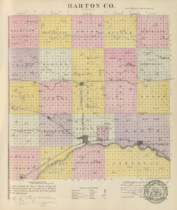 Barton County, Kansas Map by L.H. Everts & Co., 1887.