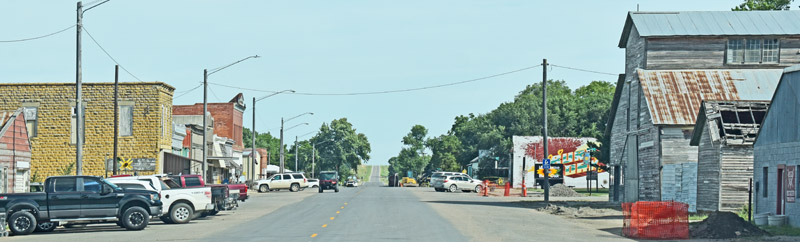 Burr Oak, Kansas Main Street by Kathy Alexander.