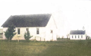 Church and school in Bush City, Kansas.