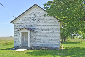 The old community building in Bush City, Kansas, looks as if it could be the church building post above.