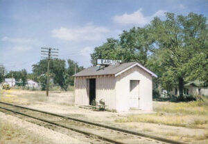 Atchison, Topeka & Santa Fe Railroad in Earlton, Kansas by H. Killam, 1959