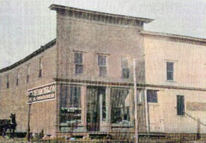 First business buildings in Erie, Kansas, 1870.