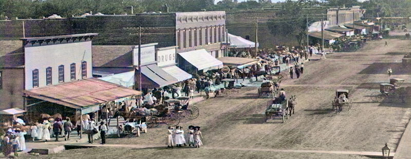 Erie, Kansas Main Street, about 1910.