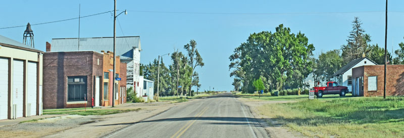 Main Street in Galatia, Kansas by Kathy Alexander.