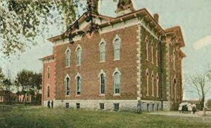 Early day highschool in Garnett, Kansas.