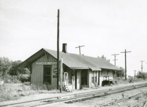 Missouri-Kansas-Texas railroad depot in Savonburg, Kansas.