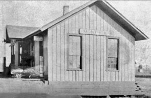 Missouri Pacific Railroad Depot in Mont Ida, Kansas.