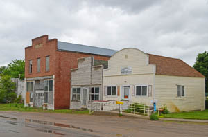 Business buildings in Norway, Kansas by Kathy Alexander.