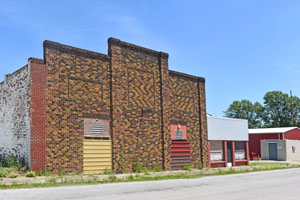 Old city hall and library in Savonburg, Kansas by Kathy Alexander.