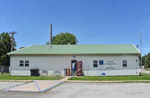 City Hall-Community Center-Library in Savonburg, Kansas by Kathy Alexander.