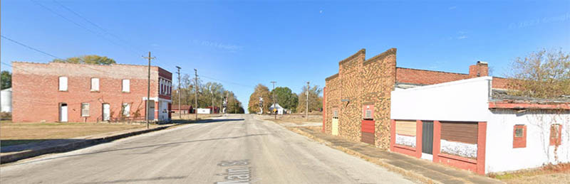 Savonburg, Kansas Main Street, courtesy Google Maps.