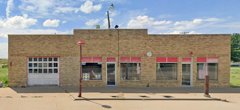 Old gas station in Susank, Kansas, courtesy Google Maps.