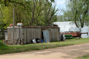 Box car shed in Crystal Springs, Kansas by Kathy Alexander.