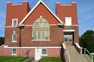 The Methodist Church in Elmdale, Kansas, still provides services today. Photo by Kathy Alexander.