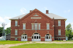 The old public school in Everest now serves the Historical Society, by Kathy Alexander.