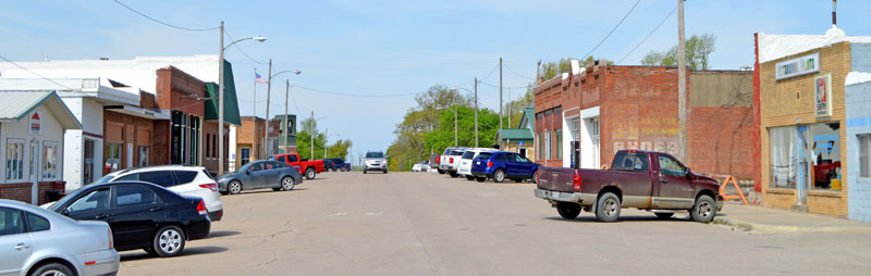 Everest, Kansas Main Street by Kathy Alexander.