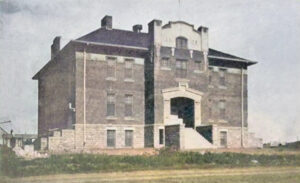 Large school building in Formoso, Kansas.