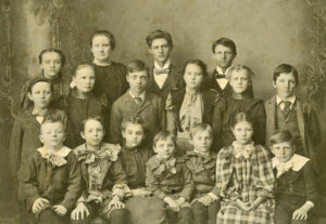 Students in Jewell County, Kansas, about 1890.