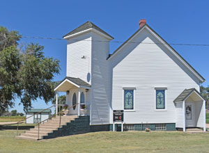 Methodist Church in Kendall, Kansas by Kathy Alexander.