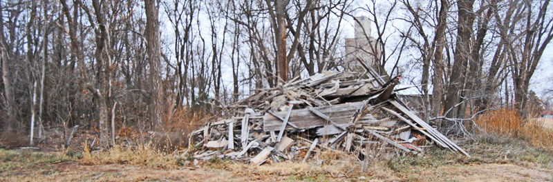 Lake City, Kansas rubble, by Kathy Alexander.